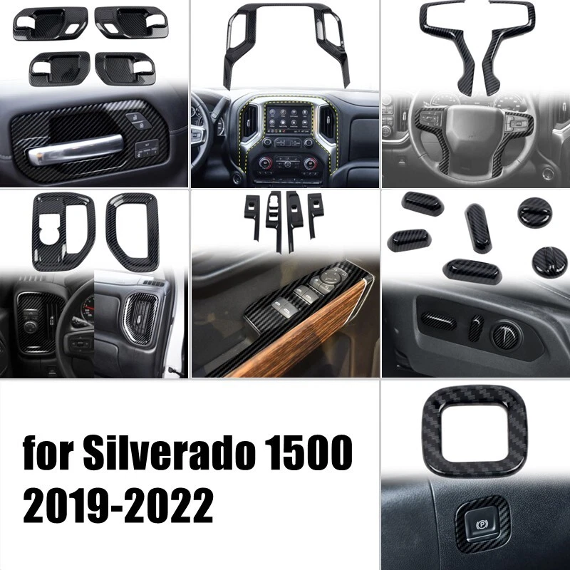 21PCS Interior Accessories Kit Cover Trim for Chevrolet Silverado