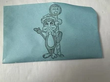 Penguin North Pole Christmas Winter Large Rubber Cling Stamp Unmounted