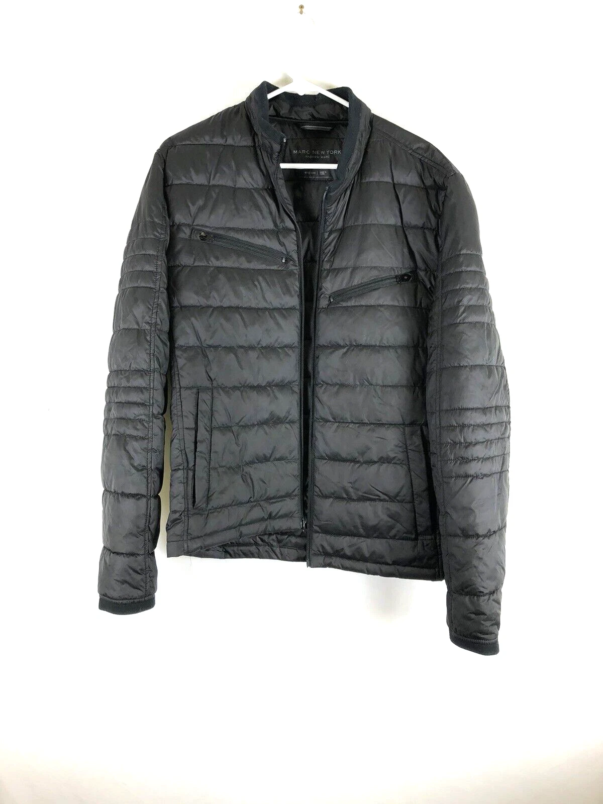 Marc New York Mens Quilted Field Jacket Black Size Medium