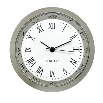Quartz Bezel Clock Watch Movement Insert Silver With Roman Numerals ...