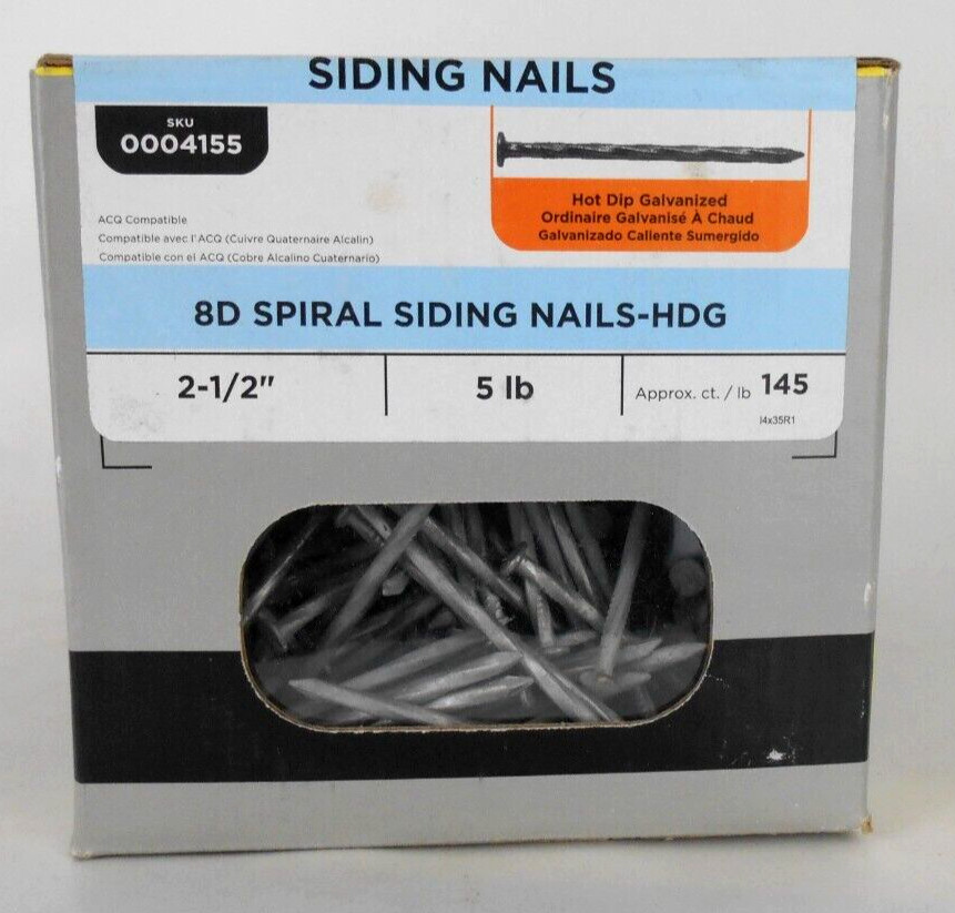 Pro-Fit Hot-Dipped Galvanized Spiral Shank Flat Head Siding Nail 2-1/2 in. 5 lbs
