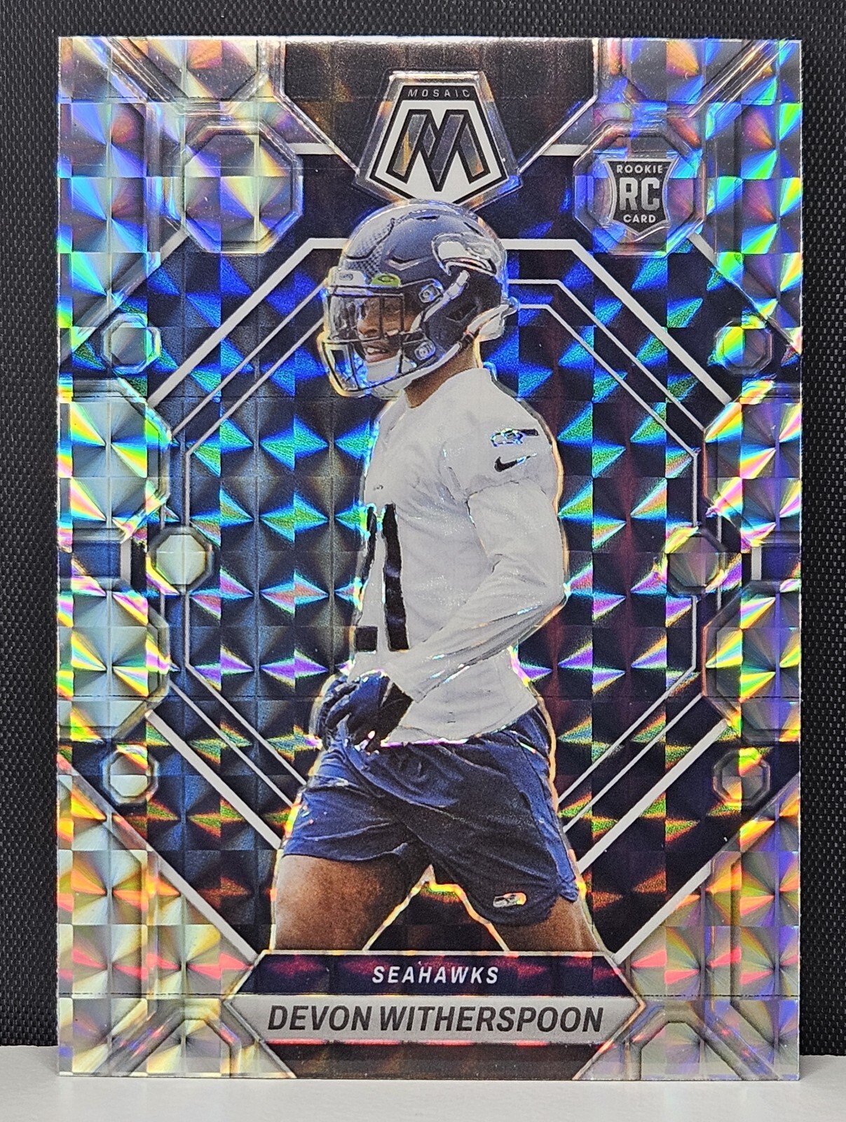 2023 Panini Mosaic Devon Witherspoon #313 Silver Mosaic Rookie - Seahawks