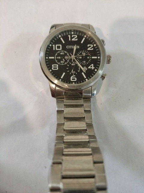 Citizen Men's Watch 0520-S108942 Quartz Chronograph Blue Dial 42mm Silver  Steel for sale online | eBay