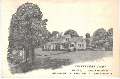 Postcard MA Yesteryear Route 6 Kings Highway Barnstable Cape Cod