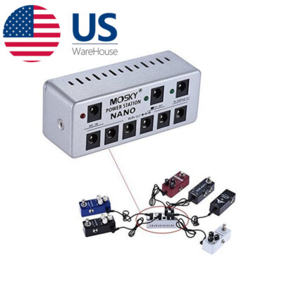 Mosky Nano 8 Isolated Output Guitar Effect Pedal DC Power Supply Station LED USA