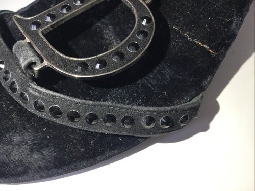 Stunning Pair Of Christian Dior Black Diamanté Logo Strappy Heels Sandals 35 1/2 - Picture 17 of 24