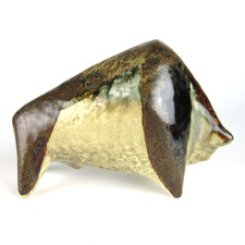 Soholm Pottery Figurine BULL Denmark Joseph Simon Design Pottery Figurine Bull