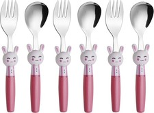 ANNOVA Kids Sierware Set 6 Pieces - Childrens Flatware Stainl Steel