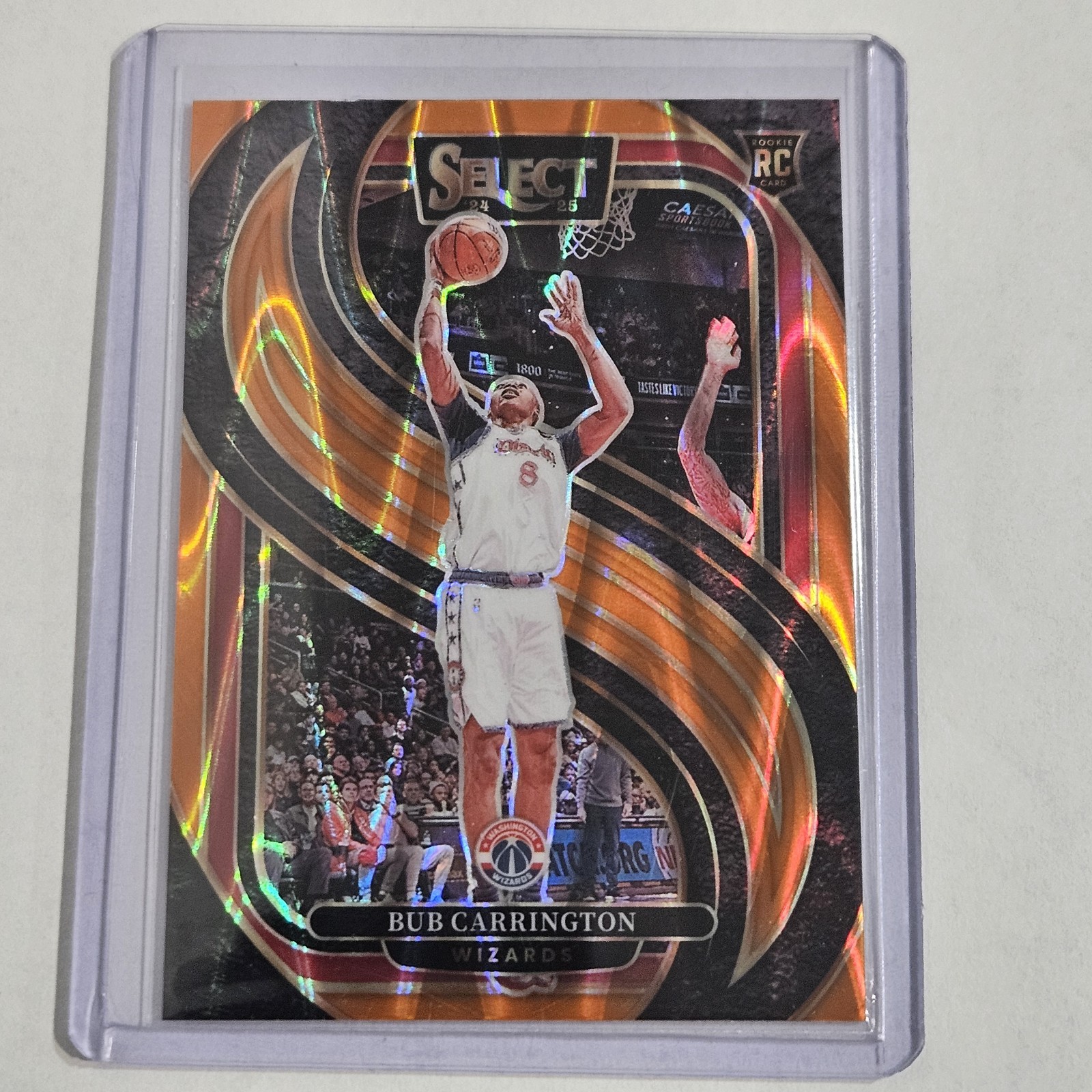 Bub Carrington 2024-25 Panini Select  Premier Orange Tectonic Prizm RC #197 NM