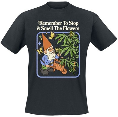 Steven Rhodes T-Shirt Herren Smell The Flowers schwarz