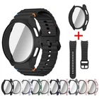 Samsung Galaxy Watch 4 5 6 7 Case Strap Silicone Band Cover 40mm 44mm