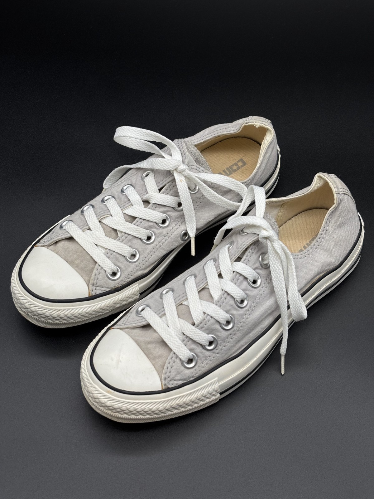 CONVERSE Shoes Men's UK 4.5 Sneakers Lace-Up Grey Unisex Casual