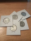 (5) 1940's Washington Quarters 90% Silver Content Circulated