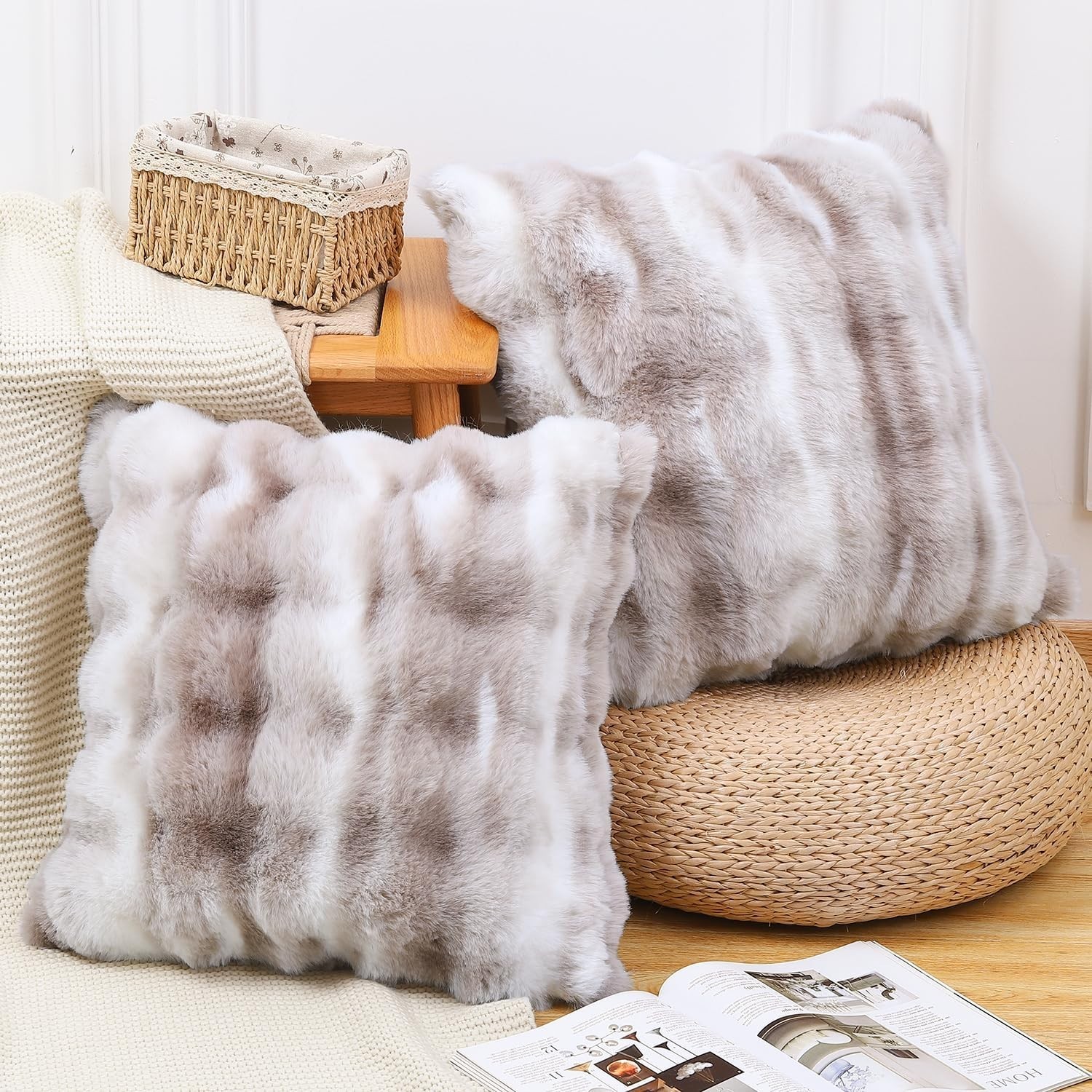 Decorative Accent Pillow Shells, 26x26 Inch, 2-Pack