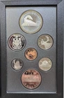 1986 Canadian 7 Coin Double Dollar Silver Proof Set w/ Box & Leatherette Binder