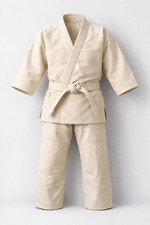 JUDO SUIT    400gm   NATURAL  FREE BELT   --CLEARANCE--