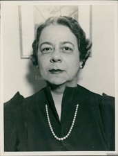 1937 Photo Nina Price Older Woman With Wavy Hair, Pearl Necklace Fashion 7X9