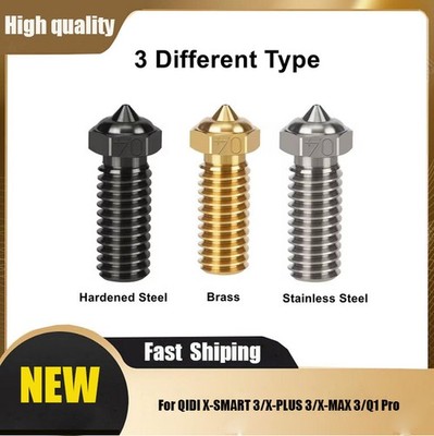 for QIDI X-SMART 3 X-PLUS 3 X-MAX 3 Q1 Pro 3D Printer Nozzle 0.2mm-1.0mm SDE