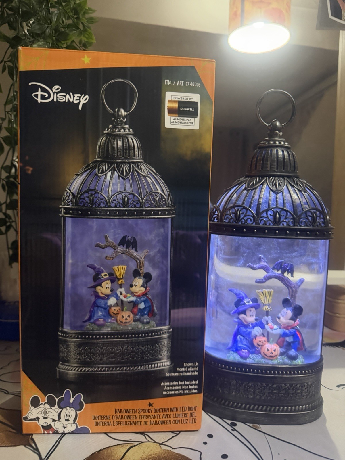 Disney Halloween Lantern w/ LED Light, Mickey & Minnie 
