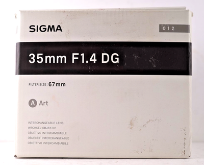 SIGMA 35MM F1.4 DG ART LENS FOR CANON EF MOUNT - OPEN BOX MINT