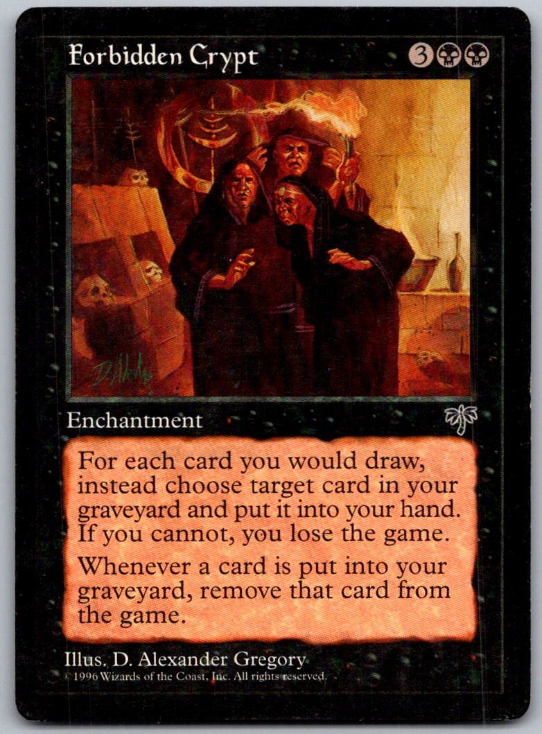 Forbidden Crypt Rare Mirage Magic: The Gathering Lightly Played
