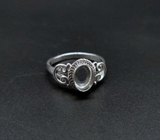 925 Sterling Silver 8x10mm Oval Bezel Ring Blank DIY Handcrafted Jewelry Making