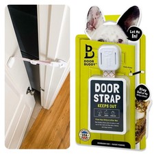 Door Buddy Pet Door Latch for Cats. Adjustable Cat Door Strap. Dog Proof Litt...