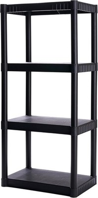Durable 4-Shelf Plastic Storage Unit, 200lb Capacity for Efficient Organization