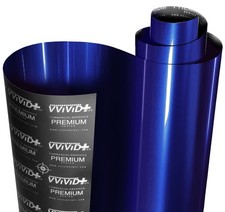 VViViD+ Ultra Gloss Neptune Pearl Blue 1ft x 5ft Vinyl Car Wrap Premium Paint Re
