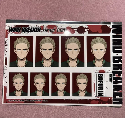 Windbreaker Tomiyama Choji Hiiragi Toma can badge ID photo