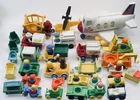 Vtg Fisher Price/Playskool Little People Mixed Lot of 49 Vehicles & Accessories