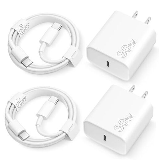 iPhone 16 15 Fast Charger 30W USB C Power Adapter Block