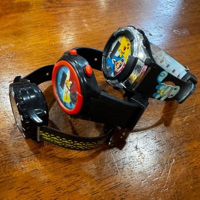 Kids Character Watch Lot Pokemon Pikachu Batman Angry Birds Digital Untested