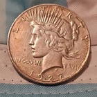 1927 Peace Silver Dollar $1 Silver Coin, Philadelphia Mint, Uncertified