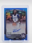JASPER JOHNSON 2025-26 BOWMAN CHROME U 1ST BLUE REFRACTOR AUTO /150 Q7424