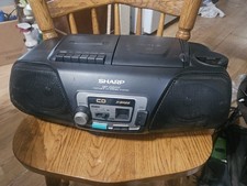 SHARP QT-CD111 CD CASSETTE PLAYER PORTABLE WORKS