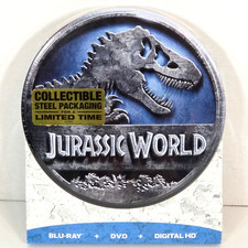 Jurassic World Blu-Ray DVD Digital 2015 Limited Edition Steel Packaging New
