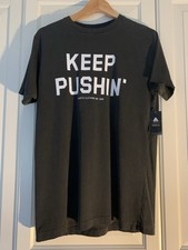 Men?s Matix Keep Pushin? Statement Cotton black  T-Shirt - Size Medium
