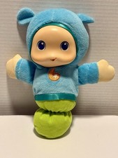 Playskool Hasbro 2011 Blue Lullaby Music Gloworm Glow Worm Plush 9" Tested Works