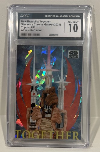 2021 Star Wars Chrome Galaxy New Republic: Together Atomic /150 CGC 10 LOW POP