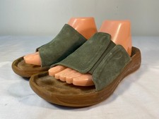 Sandalias TATAMI by Birkenstock Slide para mujer cuero verde confort EU 41 (L10 M8)