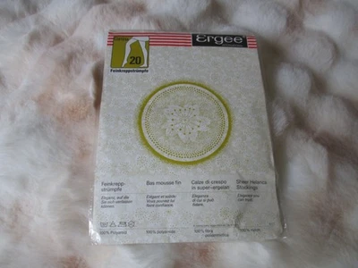 Feinkreppstrümpfe Vintage "Cortina" von Ergee Größe 9,5-10 perle OVP - Bild 1 von 2