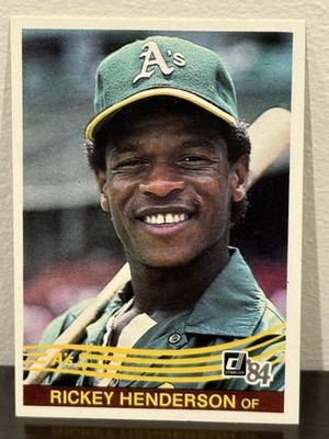 1984 Donruss Set Break Rickey Henderson Nm/Mt or Better Possible Grade 8 or 9