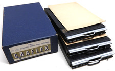 Vintage Graflex Type 5 Graphic Press 3 - 3 1/2 x 4 1/4'' Film Holders w/ Box