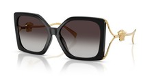 Versace VE4502U GB1/87 Oversized Sunglasses 58mm Black / Grey Gradient Lens