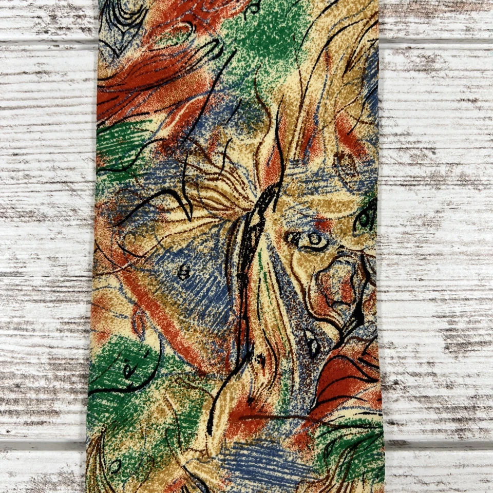 Miles Davis 男式领带(100% 真丝)美国制造 (L-55"/W-3.5"") 抽象艺术 — 第 3/4 张图片