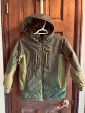Columbia Jacket Youth 8 Green Fleece Lined Insulate Outdoor Ski snowboard kids