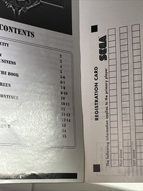 virtua cop 2 sega saturn manual only with registration card