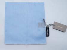 New 180 TOM FORD Cornflower Blue Solid Cotton Pocket Square France 15"