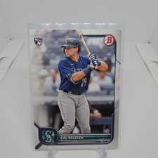 2022 Bowman #49 Cal Raleigh Rookie Card RC Paper Seattle Mariners . rookie card picture